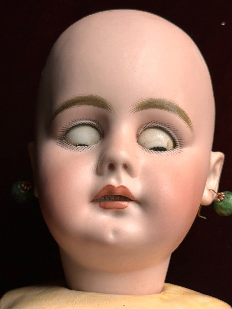 Large Antique German 28” Simon Halbig 949 Bisque Head Open Mouth Doll