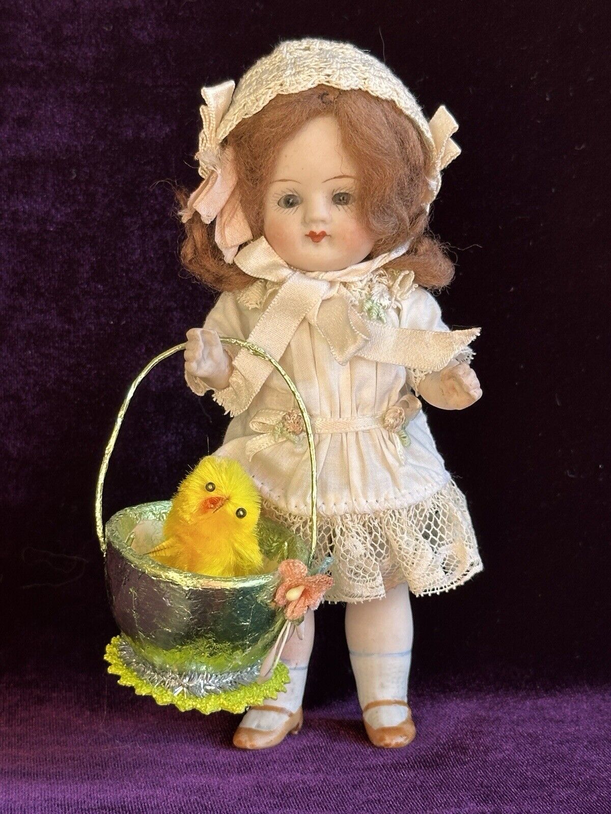 Antique German Limbach Bisque Mignonette 6” Doll “Our Mary” Mold P. 607/1