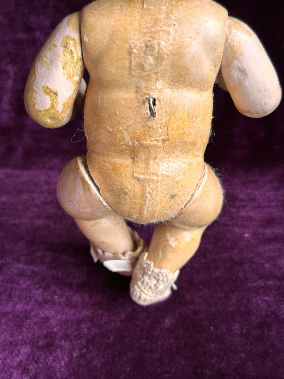 Rare Antique German 10.5” Hertel Schwab Bisque Head Baby Doll
