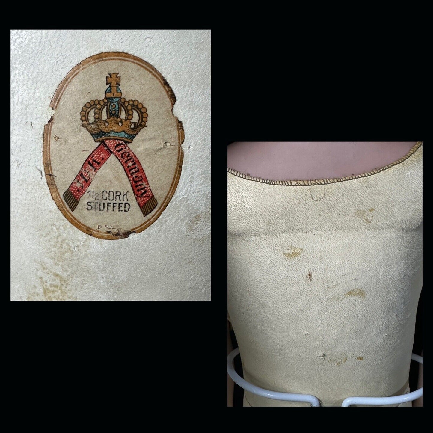 Large 30” JDK Kestner Mold 154 Bisque Head/Shoulder Leather Body Doll