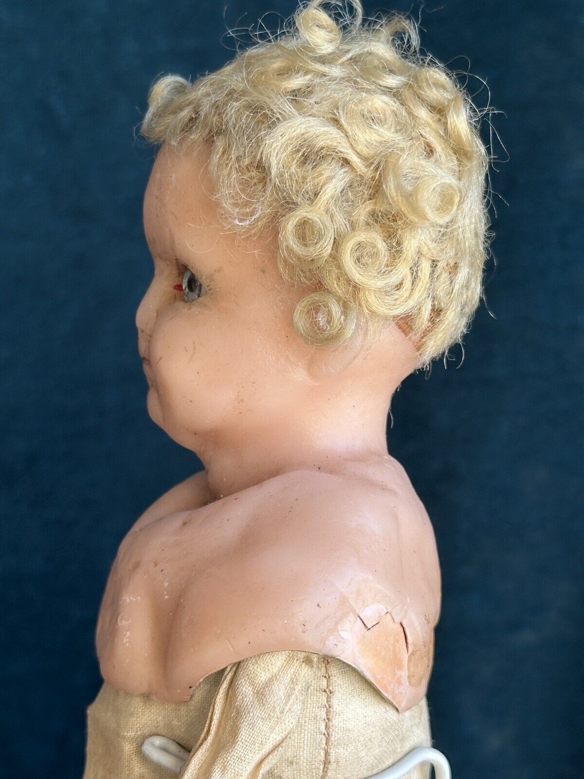Antique German 12.5” Kestner (?) Wax Papier Mache Composition Child Doll