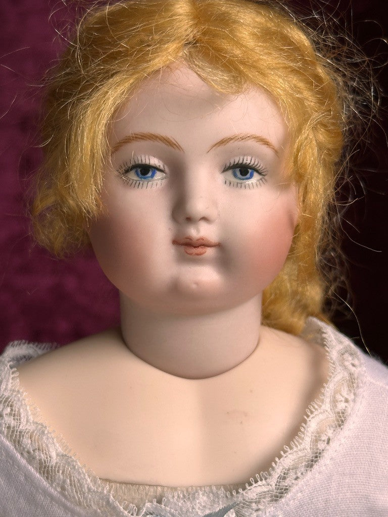 Collectible 15” Porcelain Reproduction of Antique French Huret Fashion Doll