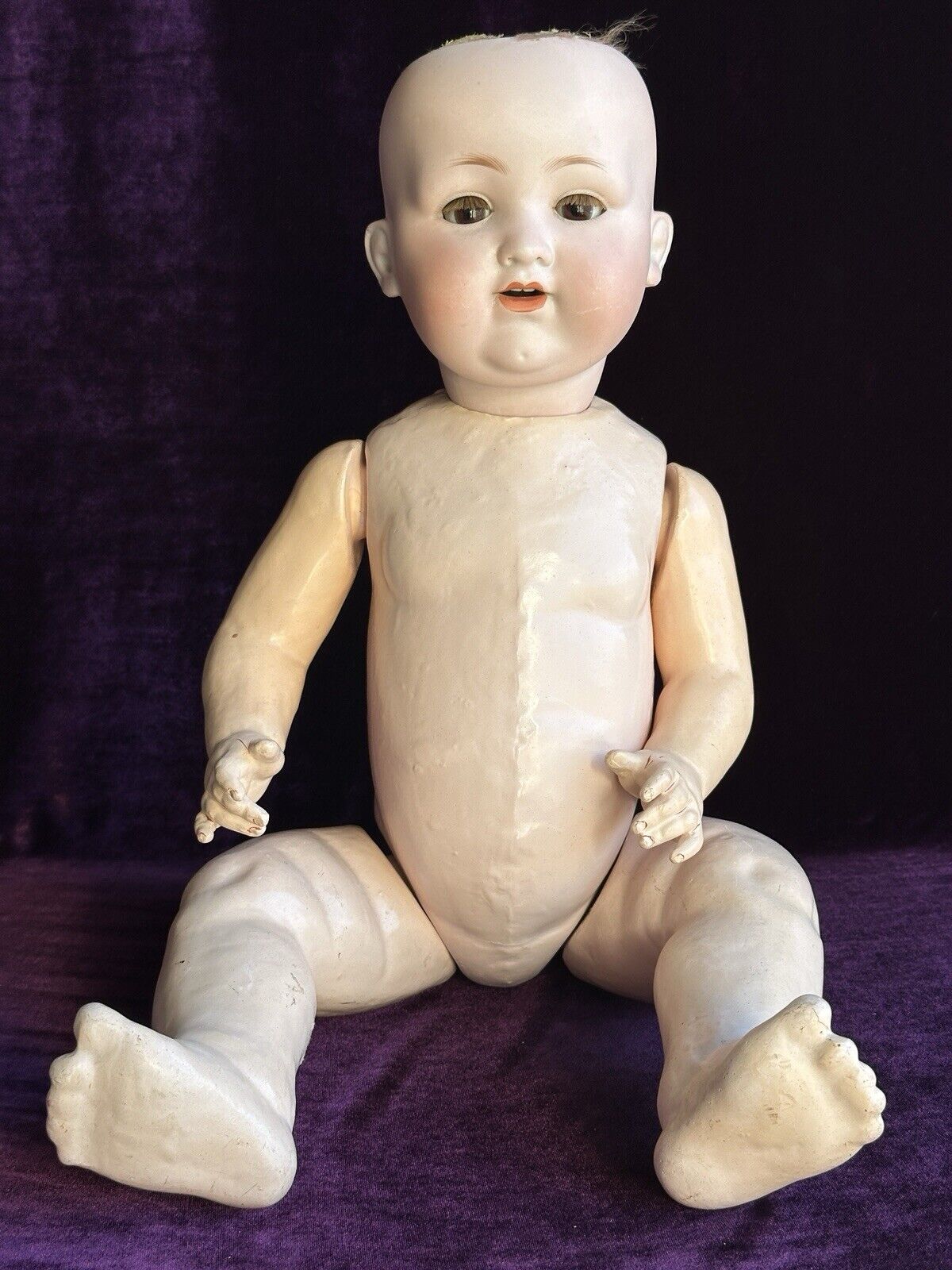Large Antique German 23” Armand Marseille 990 Bisque Head Baby Doll