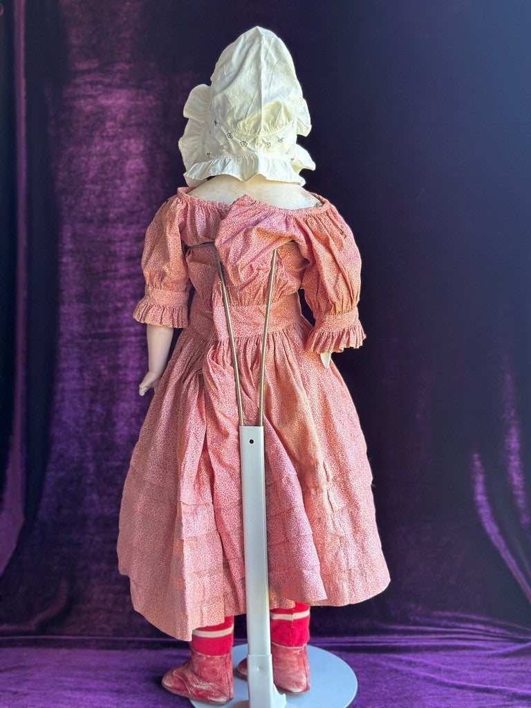 Large Antique French Andreas Voit Pauline 28" Papier Mache Doll