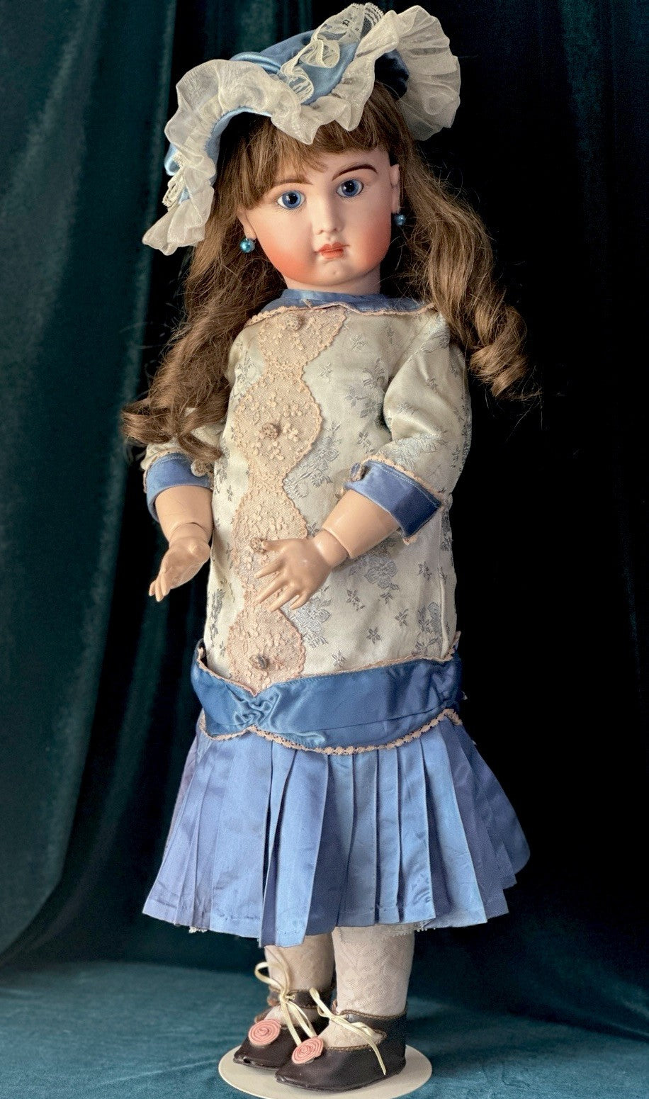 Artist Reproduction of French Jumeau 27” Doll Porcelain Head Seeley Body