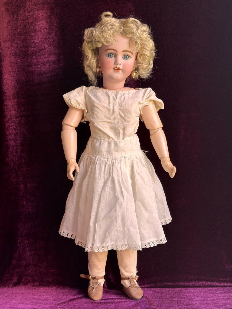 Antique German 24” Simon Halbig 1249 DEP SANTA Doll Bisque Head Marked Body