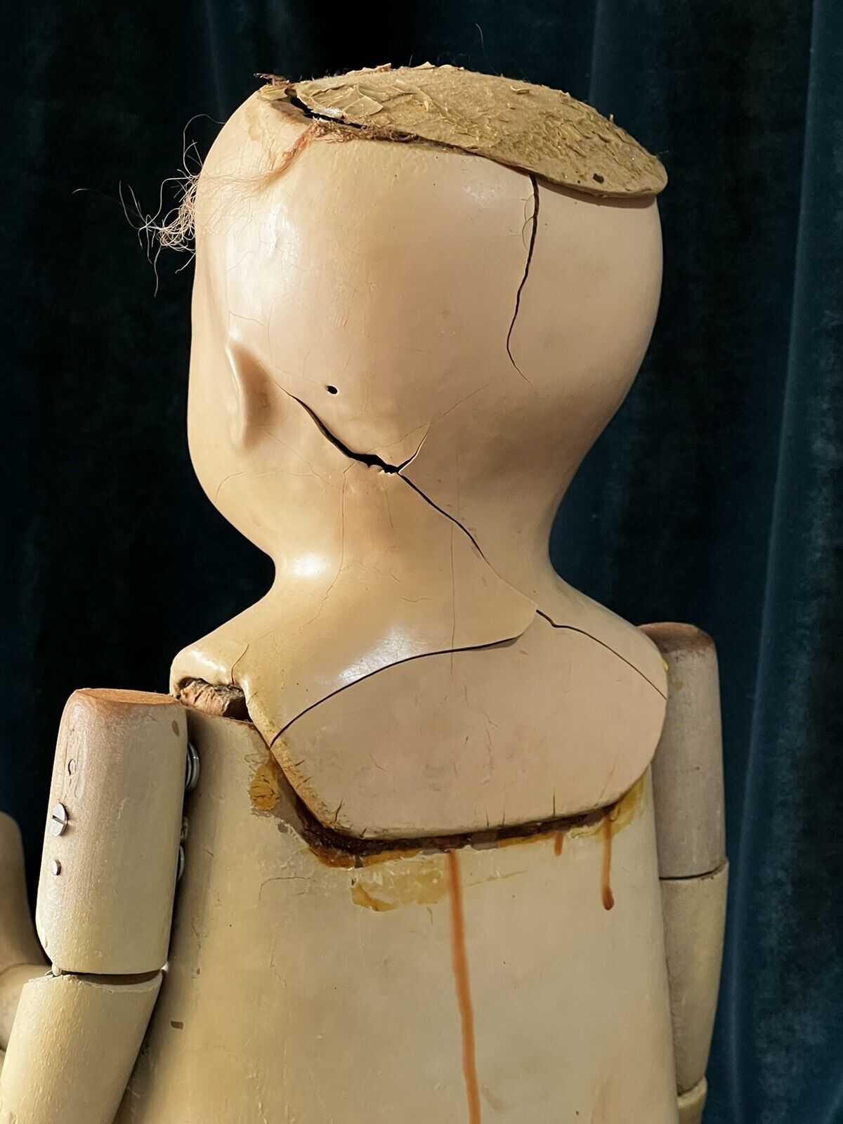 Antique 1920’s Wooden & Composition Babs The Walking 27” Doll by Harry H Coleman