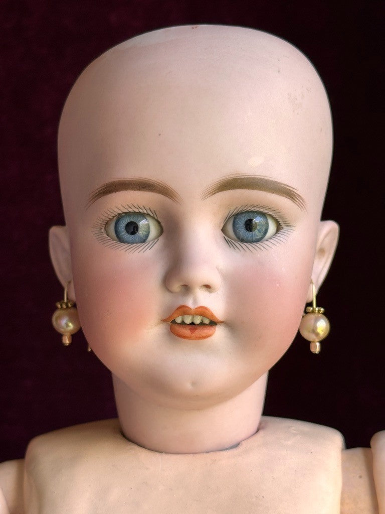 Antique German 24” Simon Halbig 1249 DEP SANTA Doll Bisque Head Marked Body