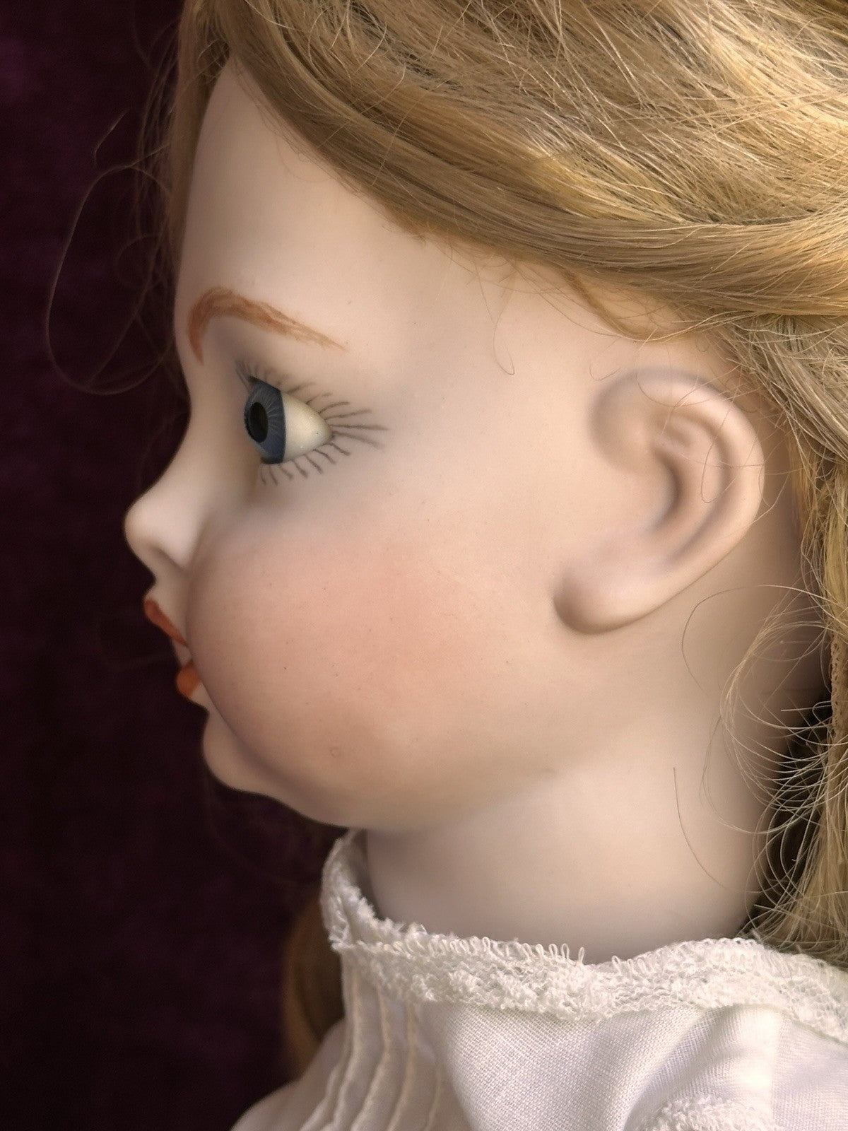 Vintage All Porcelain 19” Reproduction of Antique French Bru Circle Dot Doll