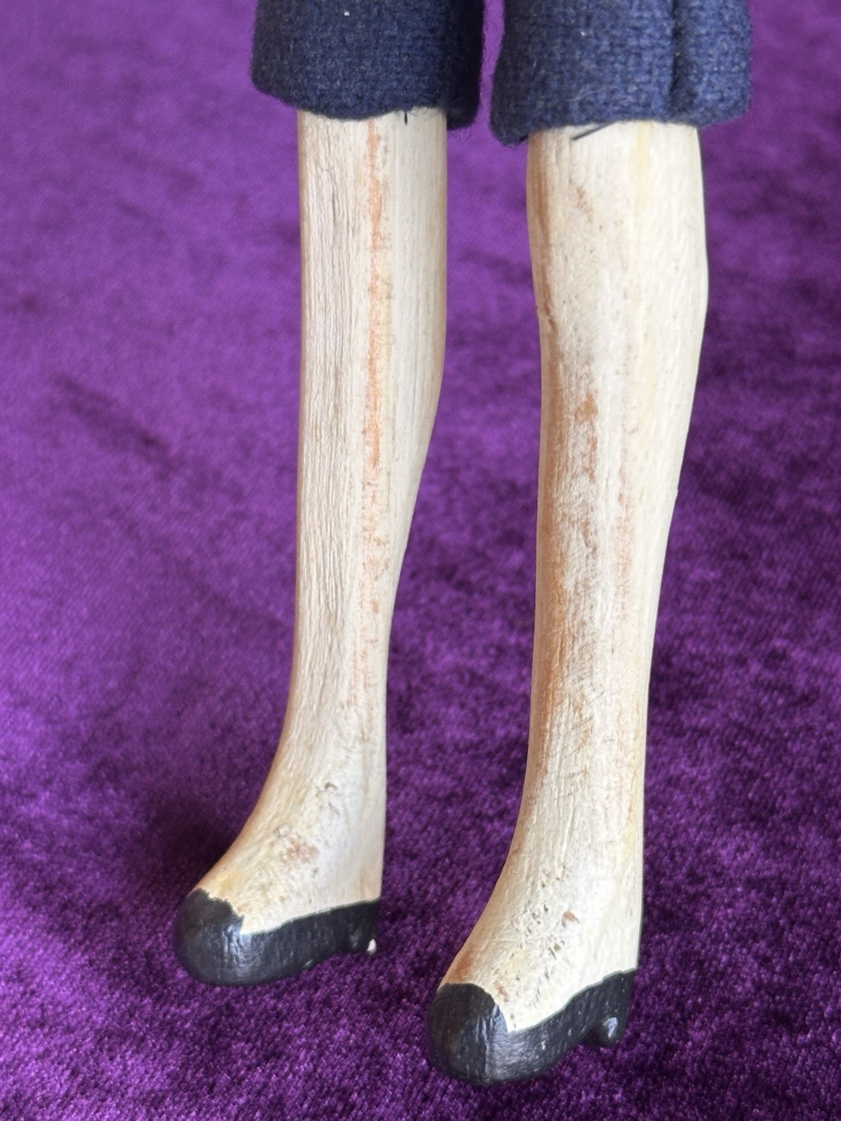 Vintage Fred Laughon Peg Wooden Hagar and Mr Tyler Dolls Grodnertal Style