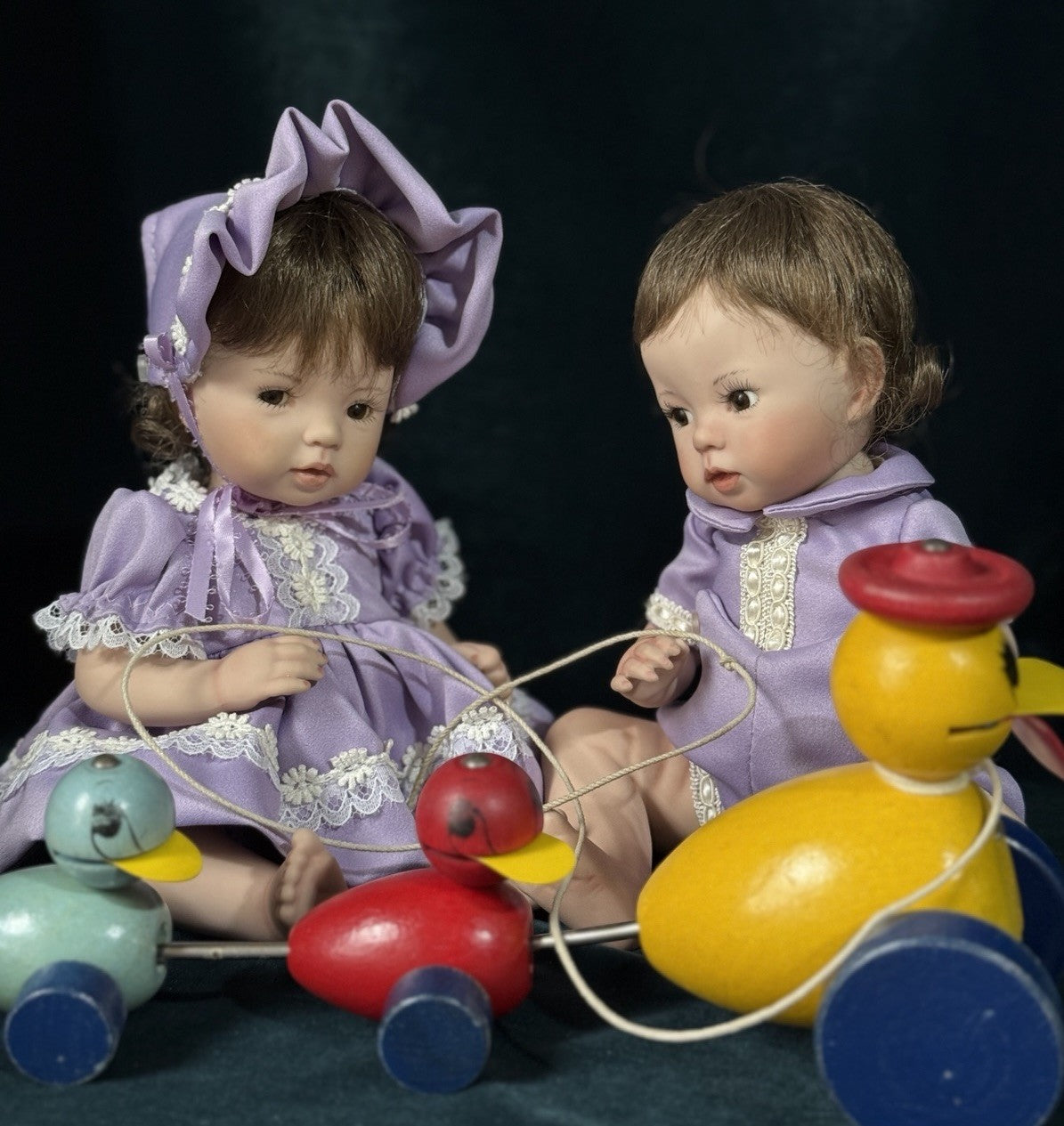 Lot Of 2 Porcelain 11” Baby Dolls “Little Thing” Dianna Effner Expressions Molds