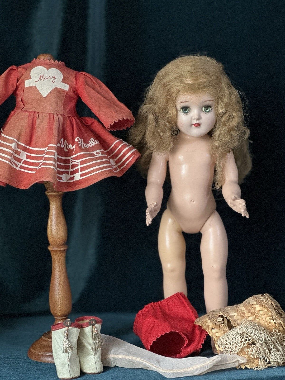 Lot Of 2 Vintage Hard Plastic Ideal Toni Dolls P-90 And P-91