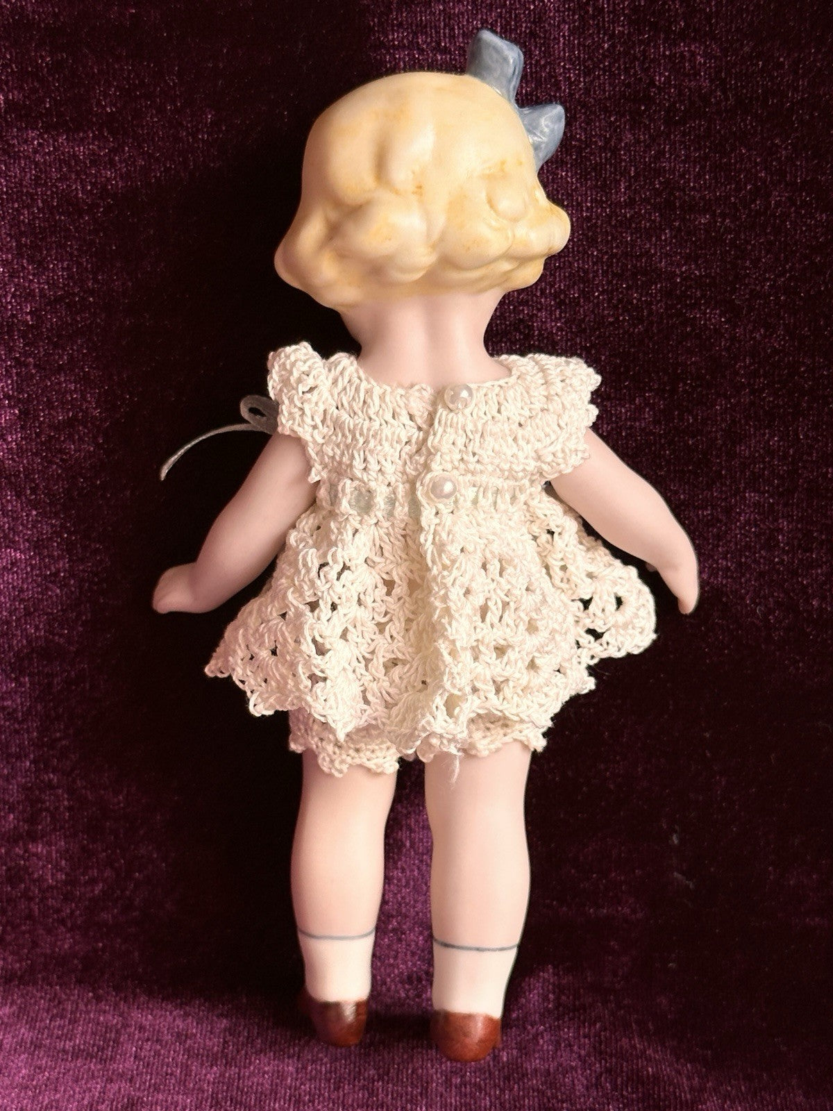 All Porcelain 5.5” Reproduction of Antique German Limbach Girl Doll