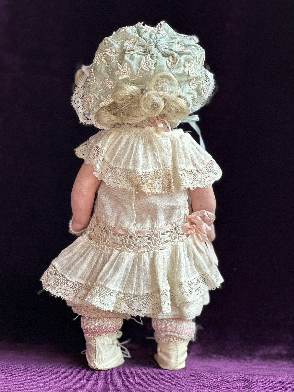 Large Antique German 10” Armand Marseille 323 Googly Eyes Bisque Head Doll