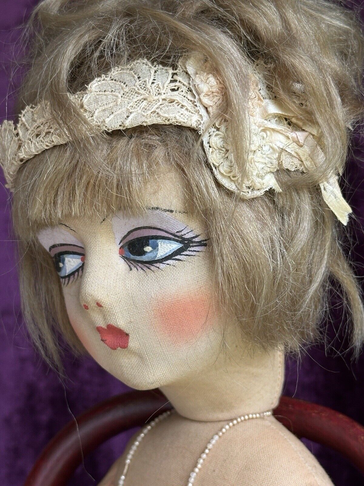 Vintage American 30” Etta French Art Deco Style Boudoir Doll