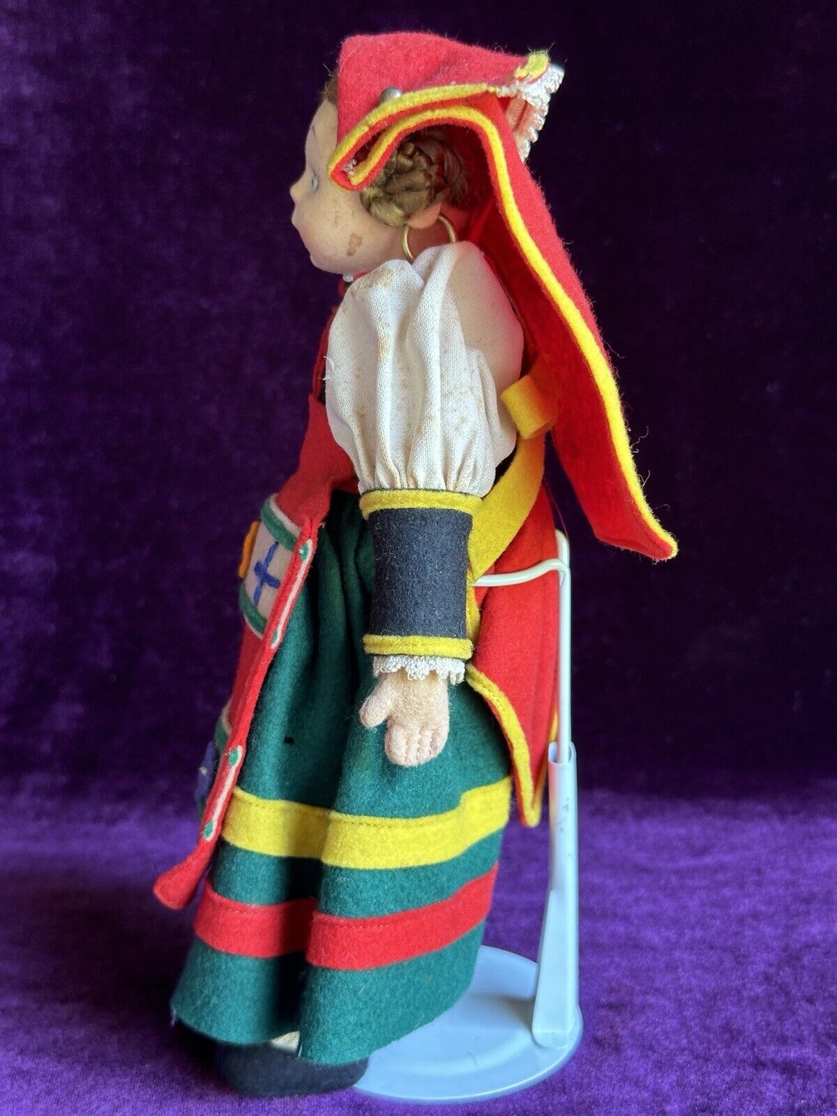 Vintage Italian 9” Lenci Mascotte Felt Cloth Doll with Tags