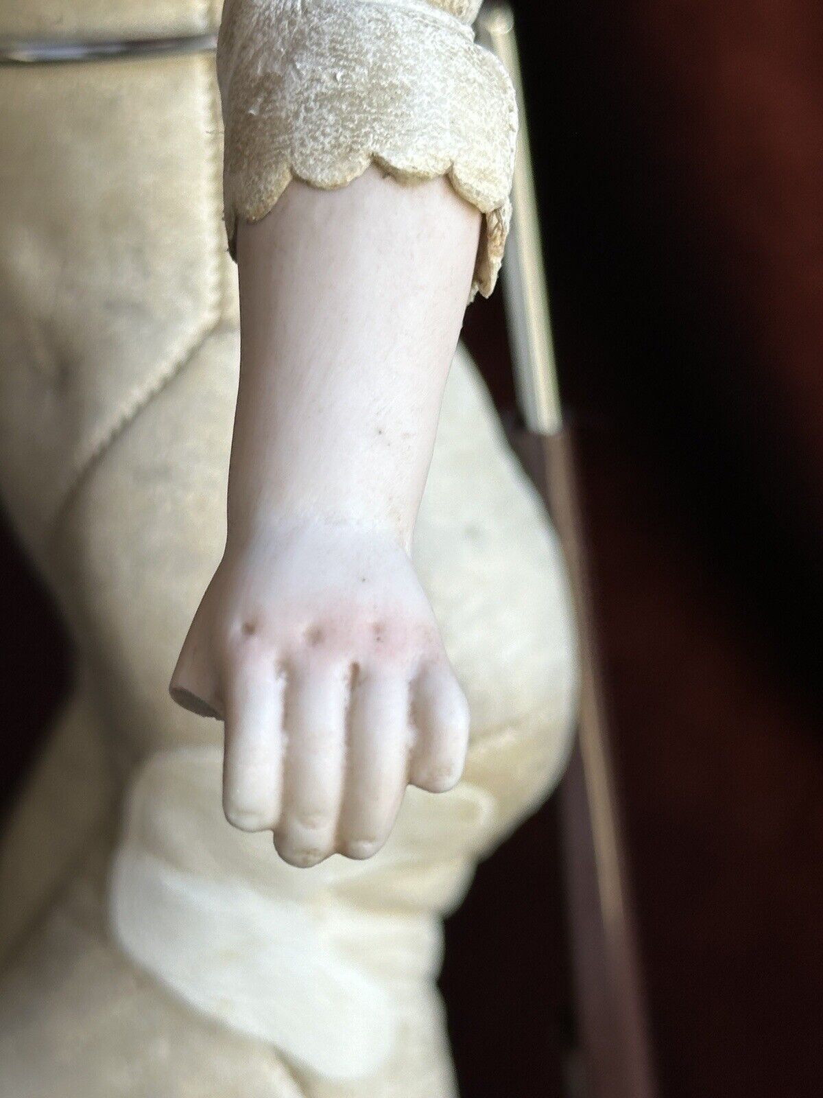 Antique German 14” Early Kestner Closed Mouth Bisque Shoulder Head Doll