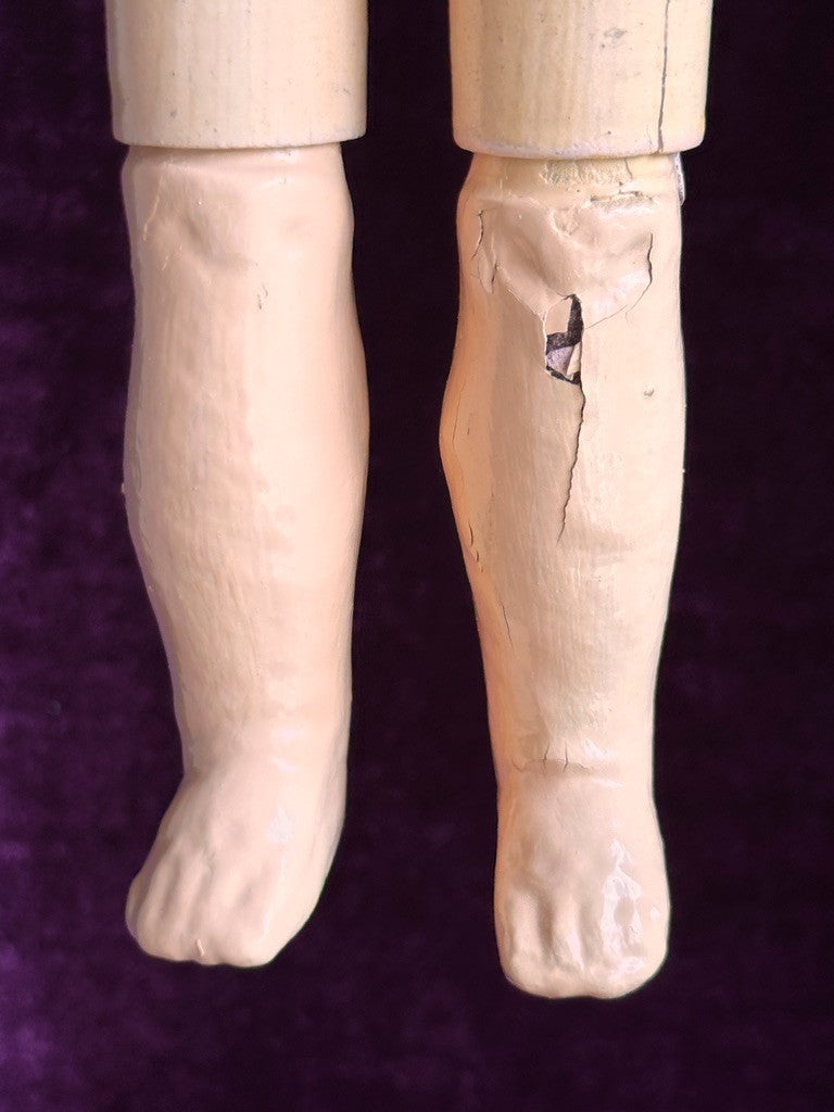 Antique German 18" Edmund Steiner marked EUSt Bisque Head Composition Body Doll