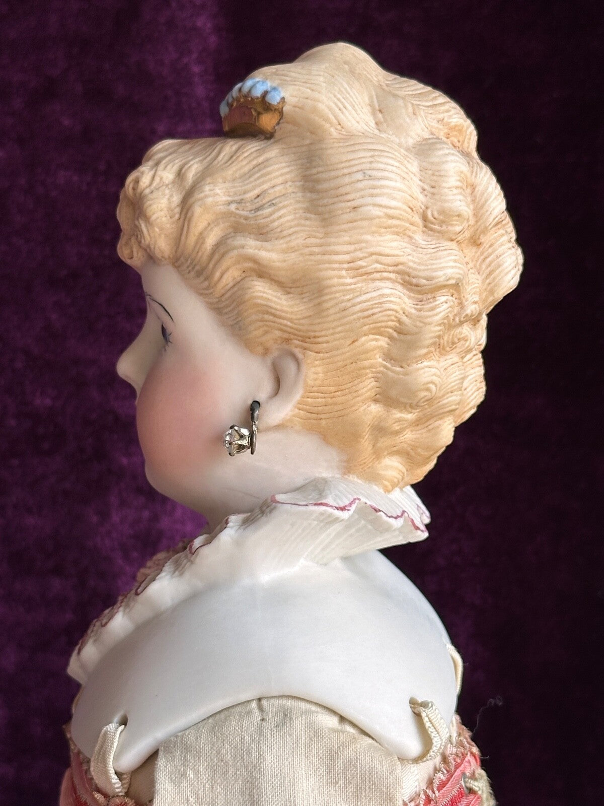 Rare Vintage 20.5” Reproduction of Antique German Kling Parian Doll Glass Eyes