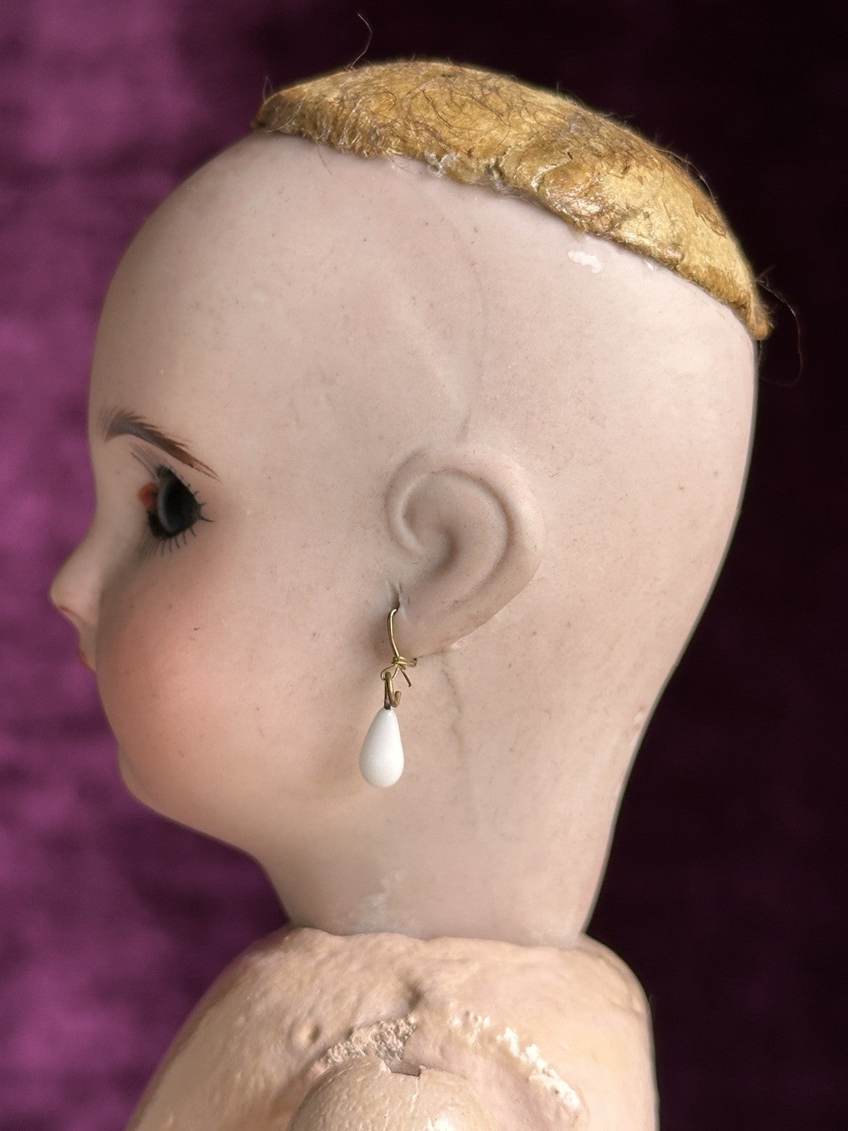 Antique French 10” Bleuette SFBJ France Bisque Head Doll with Extras