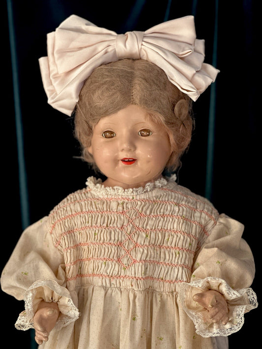 Vintage 1940’s (?) Composition Unmarked Mama Type 24” Doll