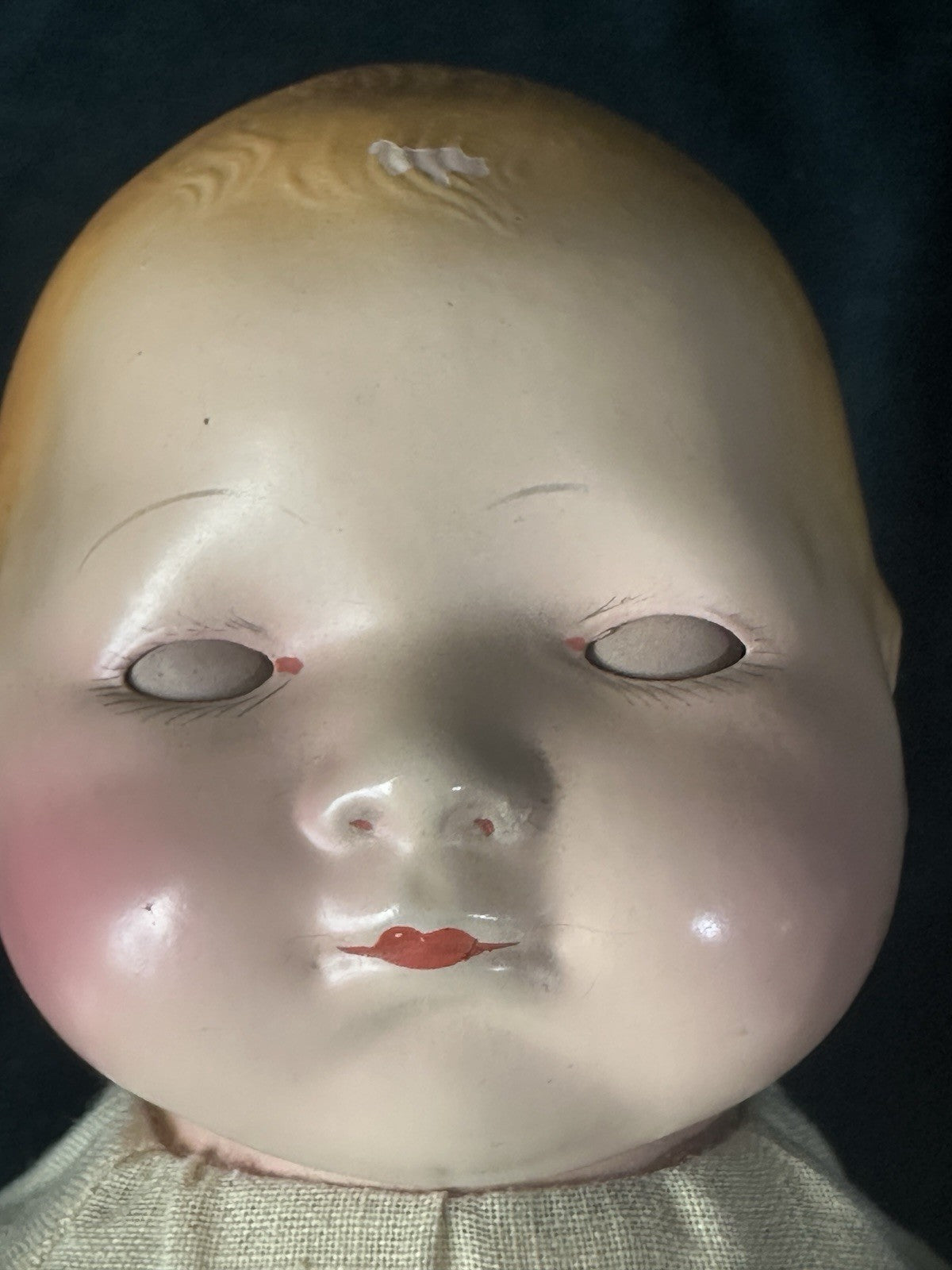 Rare Antique 1920’s Effanbee Composition 14” Doll Pat-O-Pat Tagged Outfit & Pin