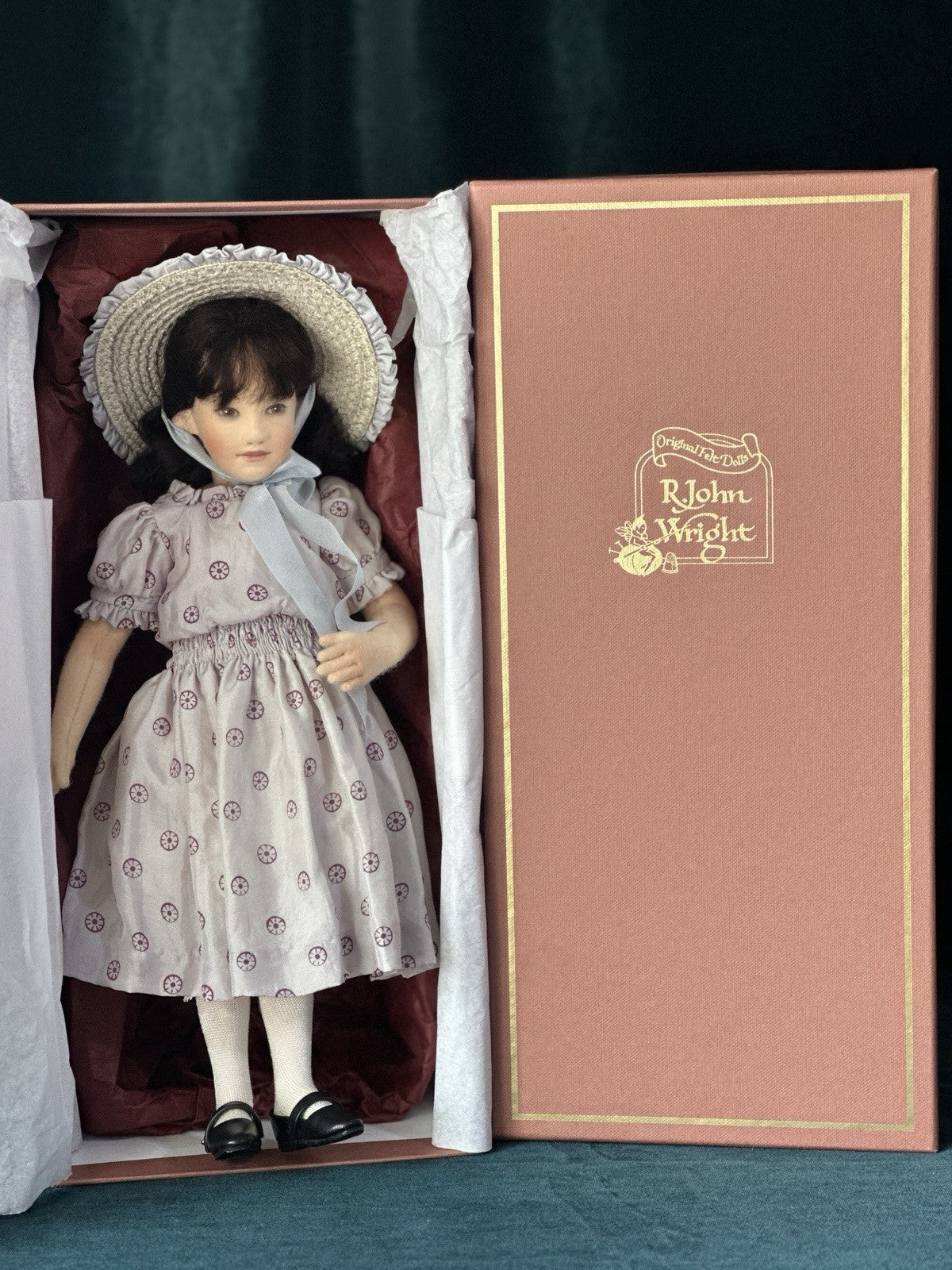 Collectible 11 1/2” John Wright Genevieve Felt Doll LE 150 Box/Tag