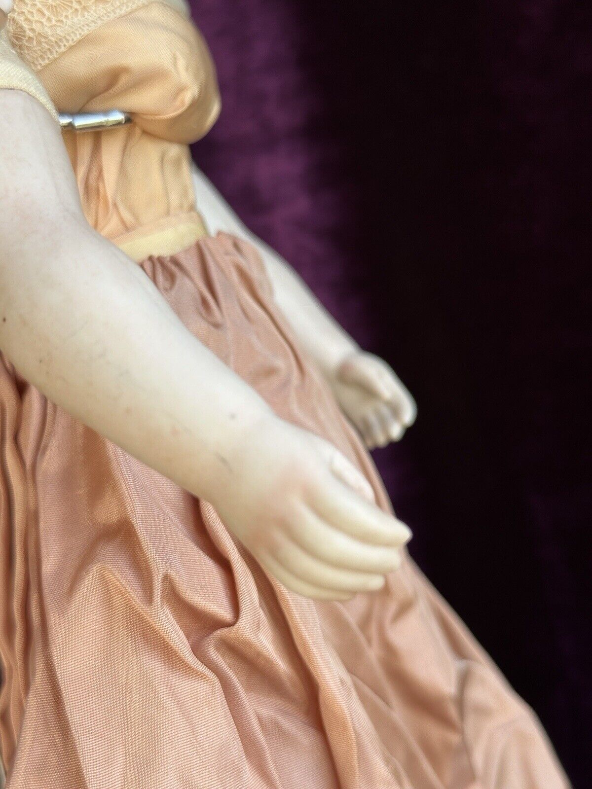 Rare Antique German 17.5” Countess Dagmar Style Brunette China Head Doll