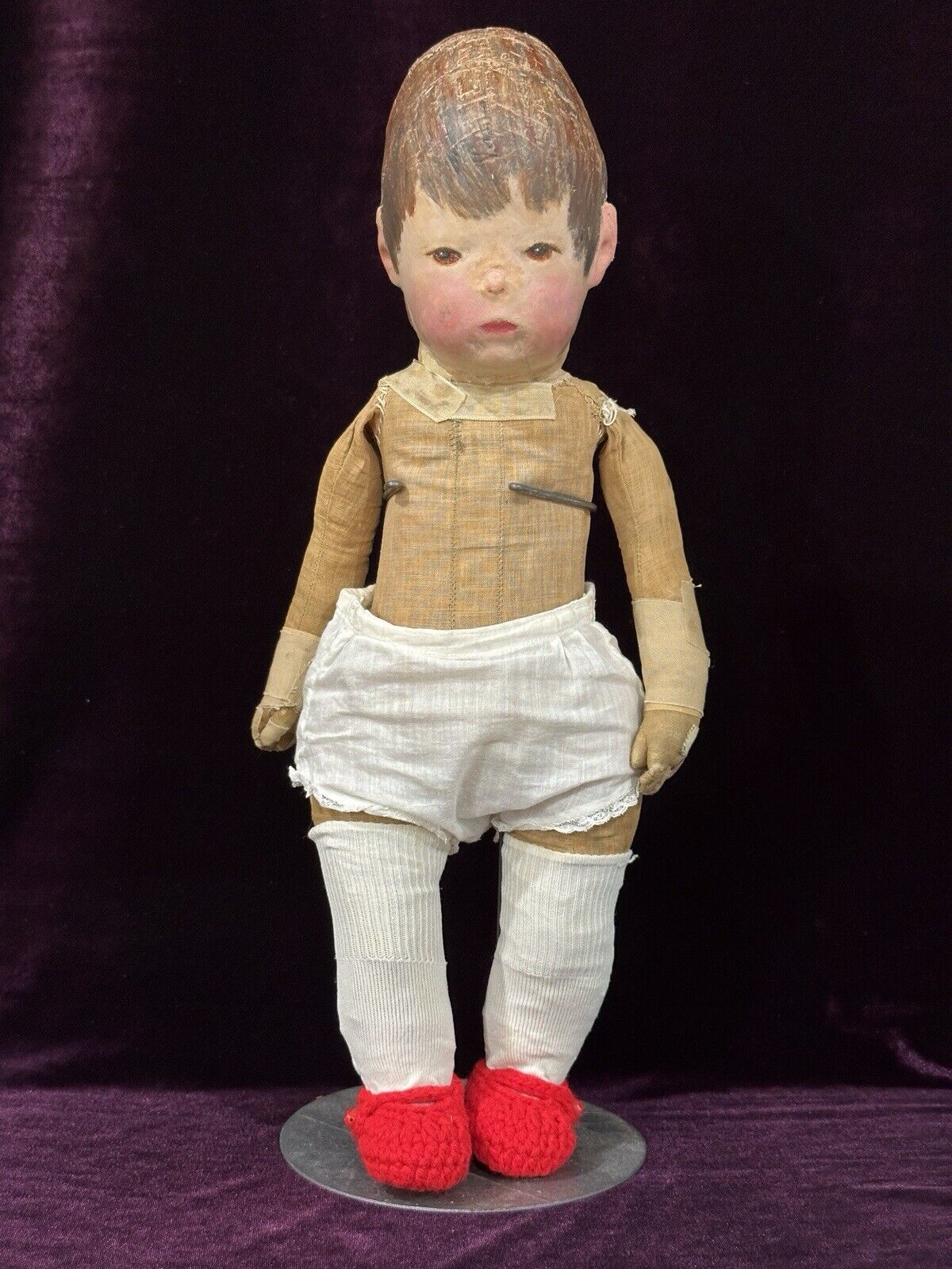 Antique German 17” Early Kathe Kruse Type 1 Wide Hips Doll