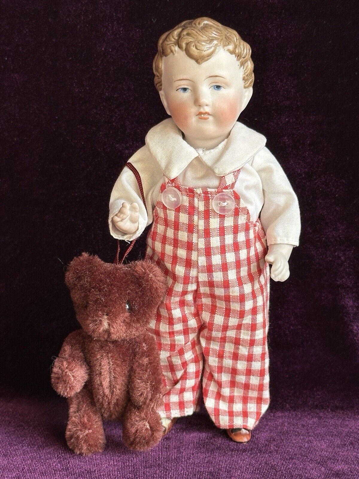 Antique German 7” Kestner 165 All Bisque Mignonette Boy Doll