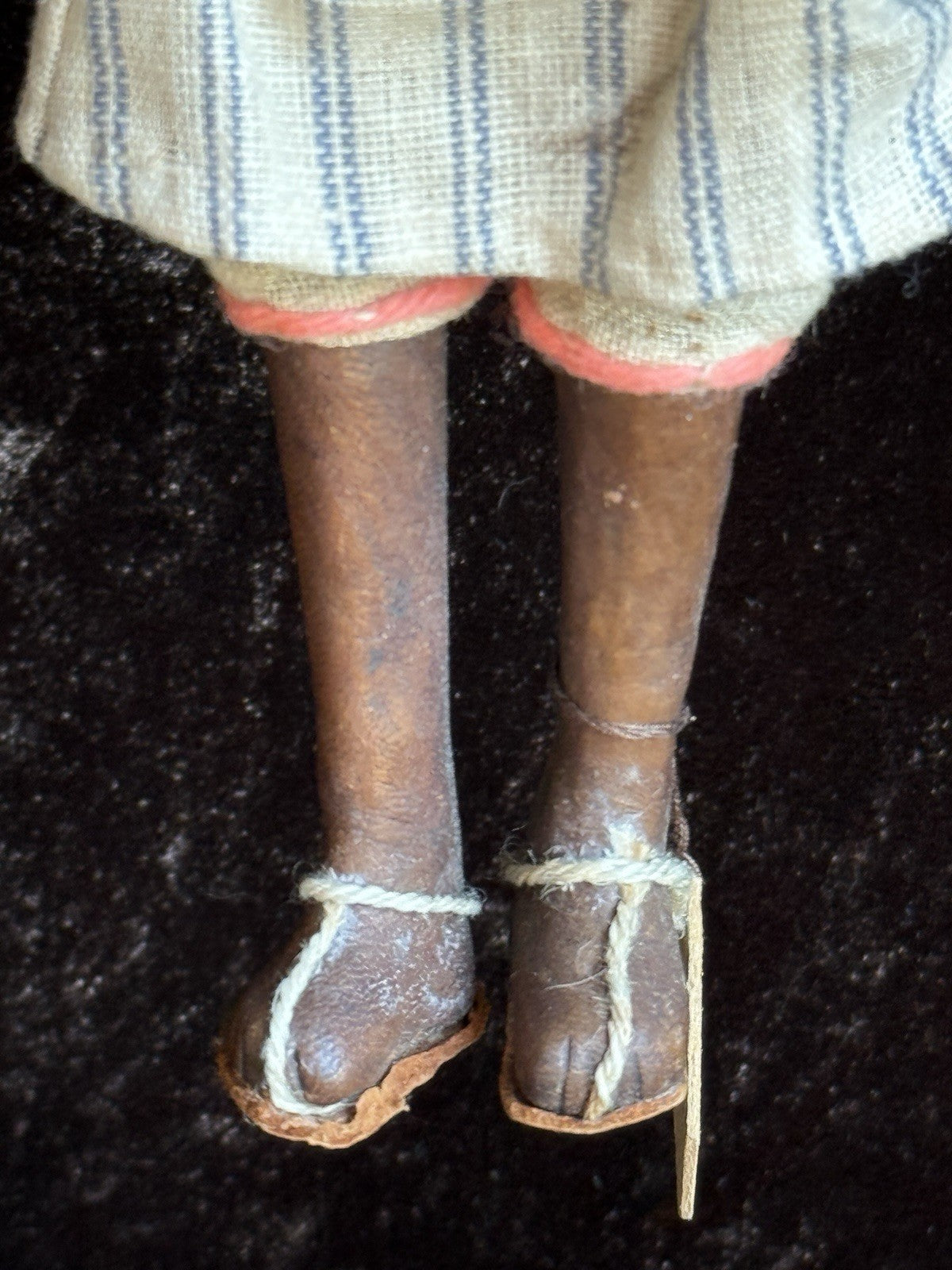 Vintage 8.75” Kimport Water Carrier Leather Male Traditional Folk Doll