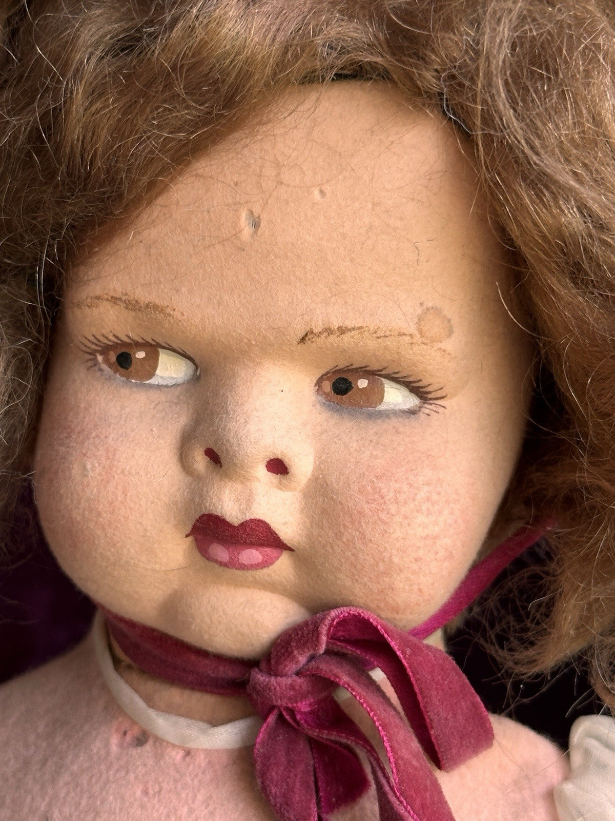 Vintage Italian Lenci Grugnetto 1500 Series Felt Grumpy 19” Doll