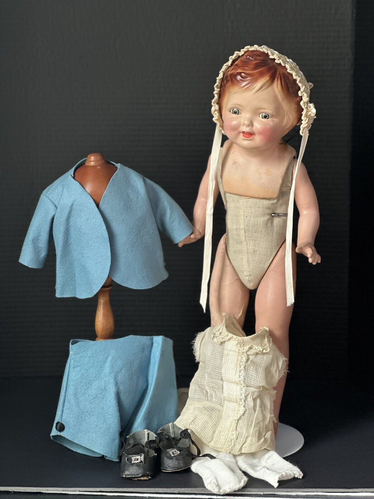 Vintage 1920’s “Kiddie Pal Dolly” by Regal Mfg Co Tin Sleep Eye 20” Doll