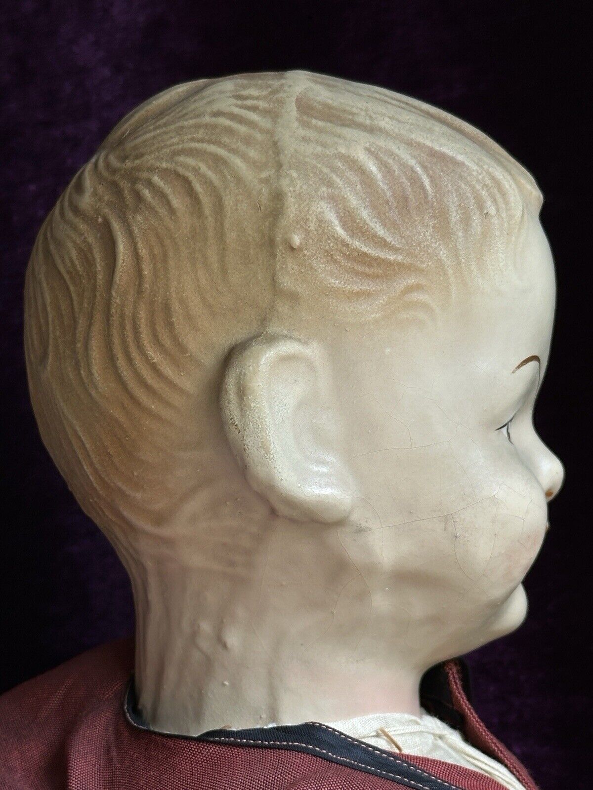 Antique 25” Elektra American Toy & Novelty Company (?) Composition Boy Doll