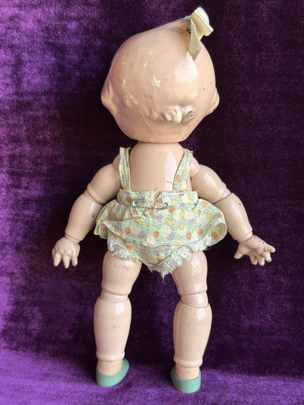 Vintage American 11” Joseph Kallus Cameo Composition Wood Joy Doll