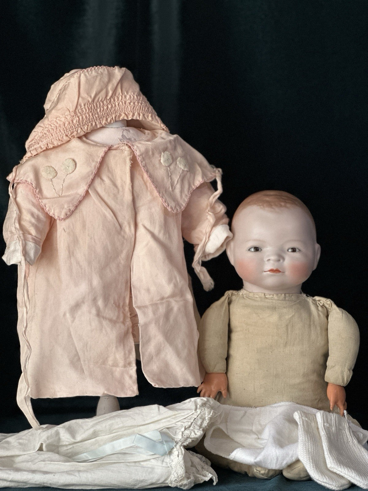 Antique 15” Bye Lo Doll Bisque Head by Grace Putnam Working Cryer