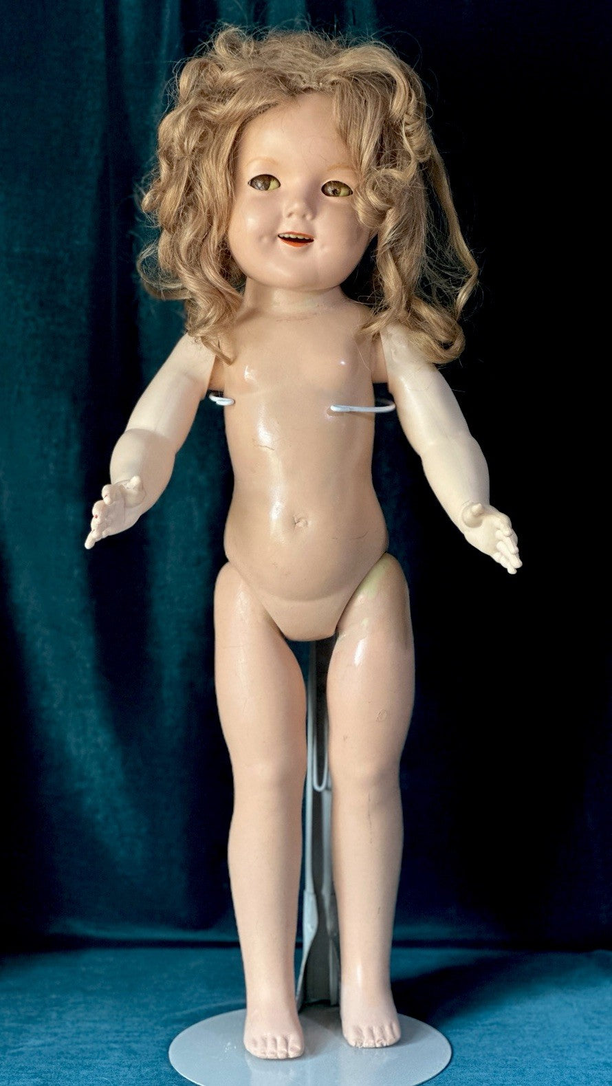Vintage IDEAL All Composition Shirley Temple 27” Doll Flirty Eyes