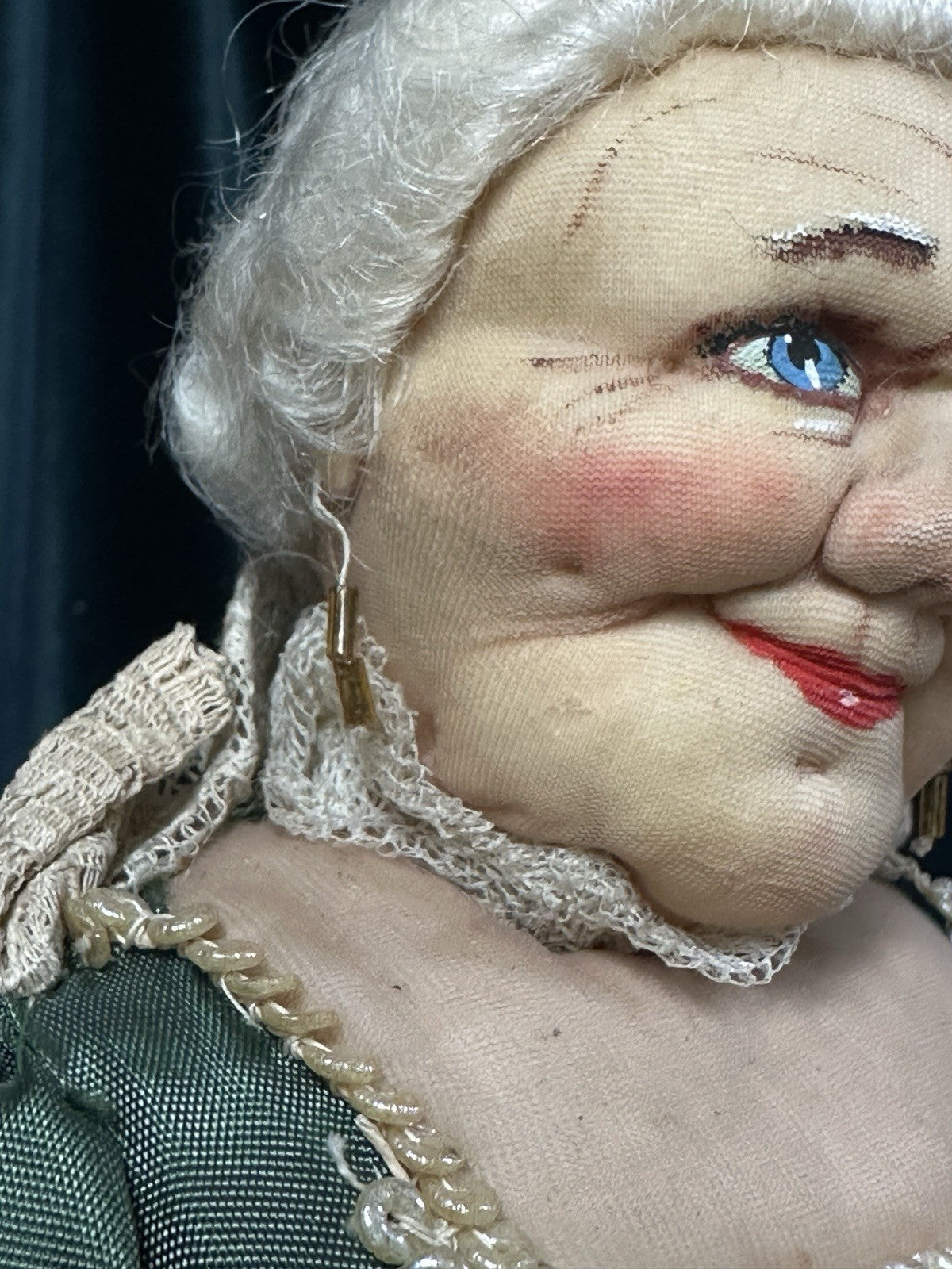 RARE Original French Ravca Stockinette Character 18” Doll Courtesan Of Louis XV