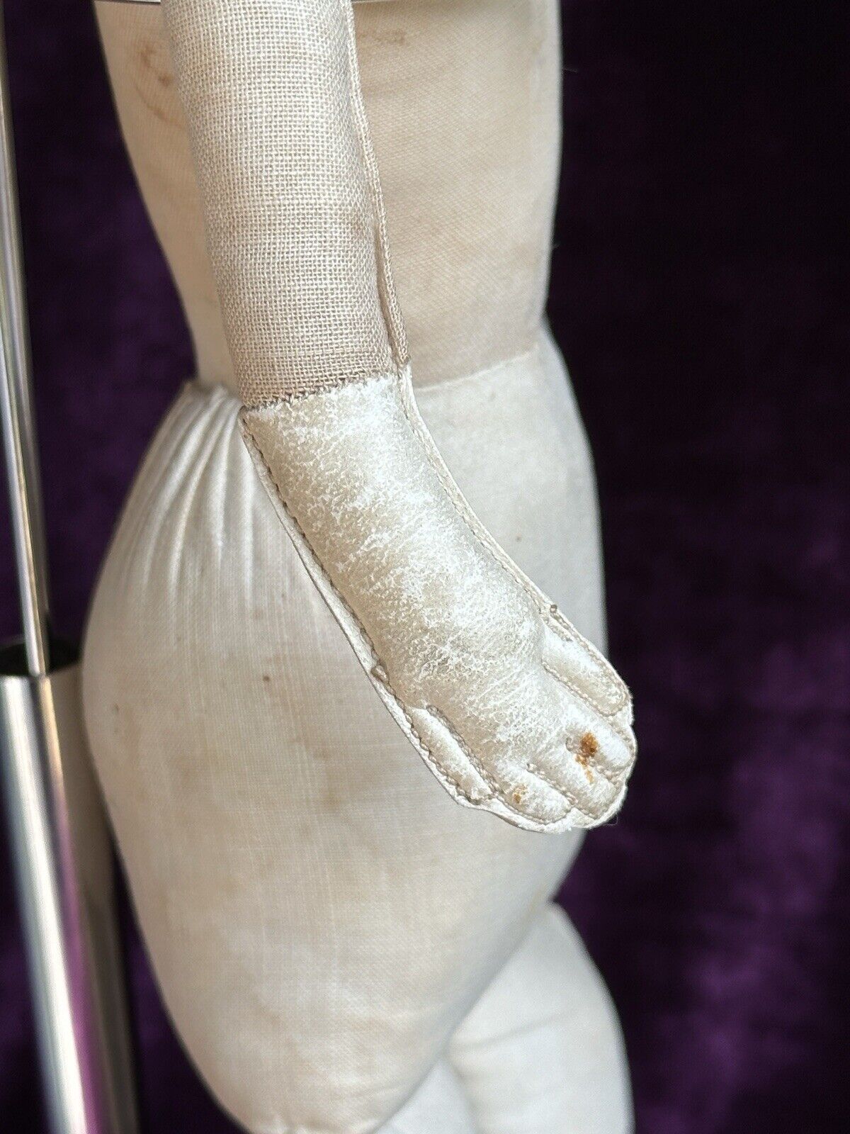 Rare Antique German 15” Parian China Bisque Shoulder Head Fashion Doll