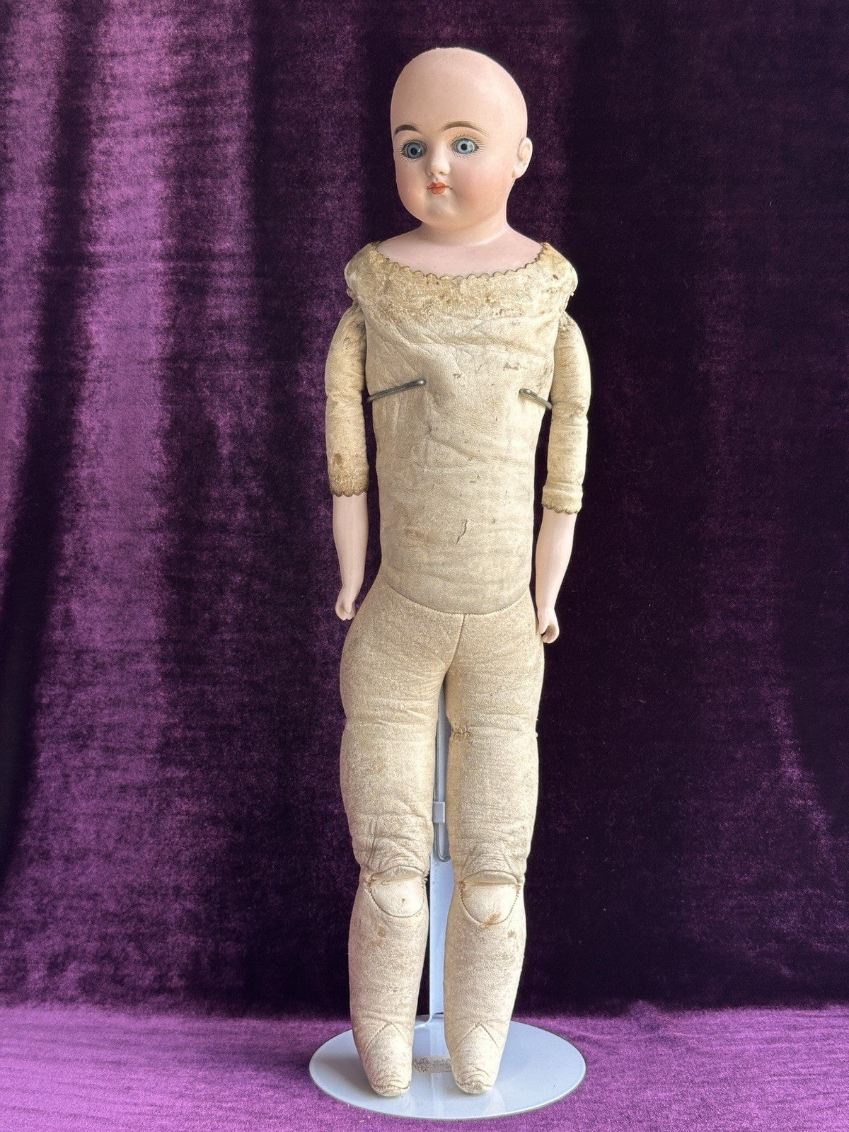 Antique German 21” Kestner Alphabet Series Closed Mouth Bisque Head Doll