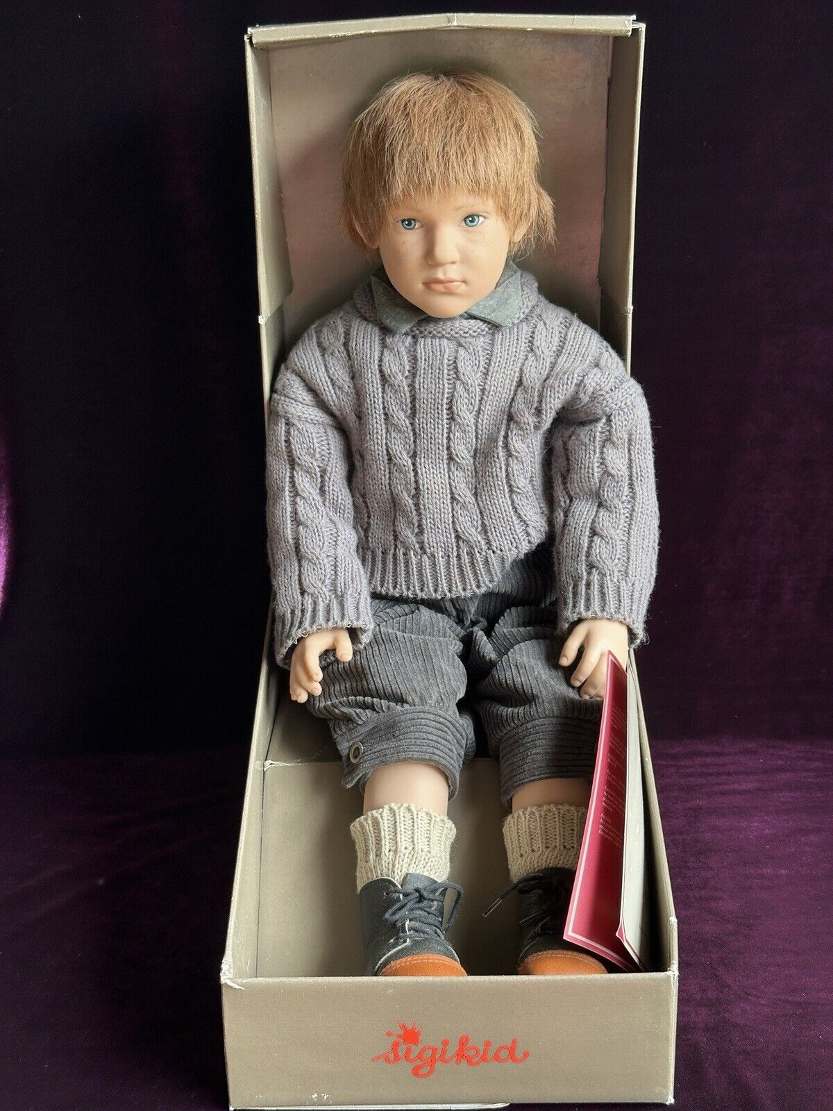 Vintage 24” Sabine Esche Sigikid Sammy Boy Vinyl Doll LE 1500 Box + Tag