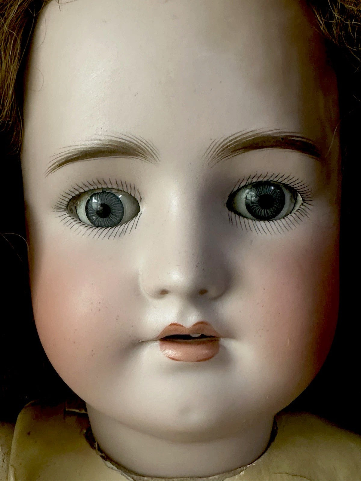 Antique German Handwerck Simon Halbig 28” Doll Bisque Head Composition Body