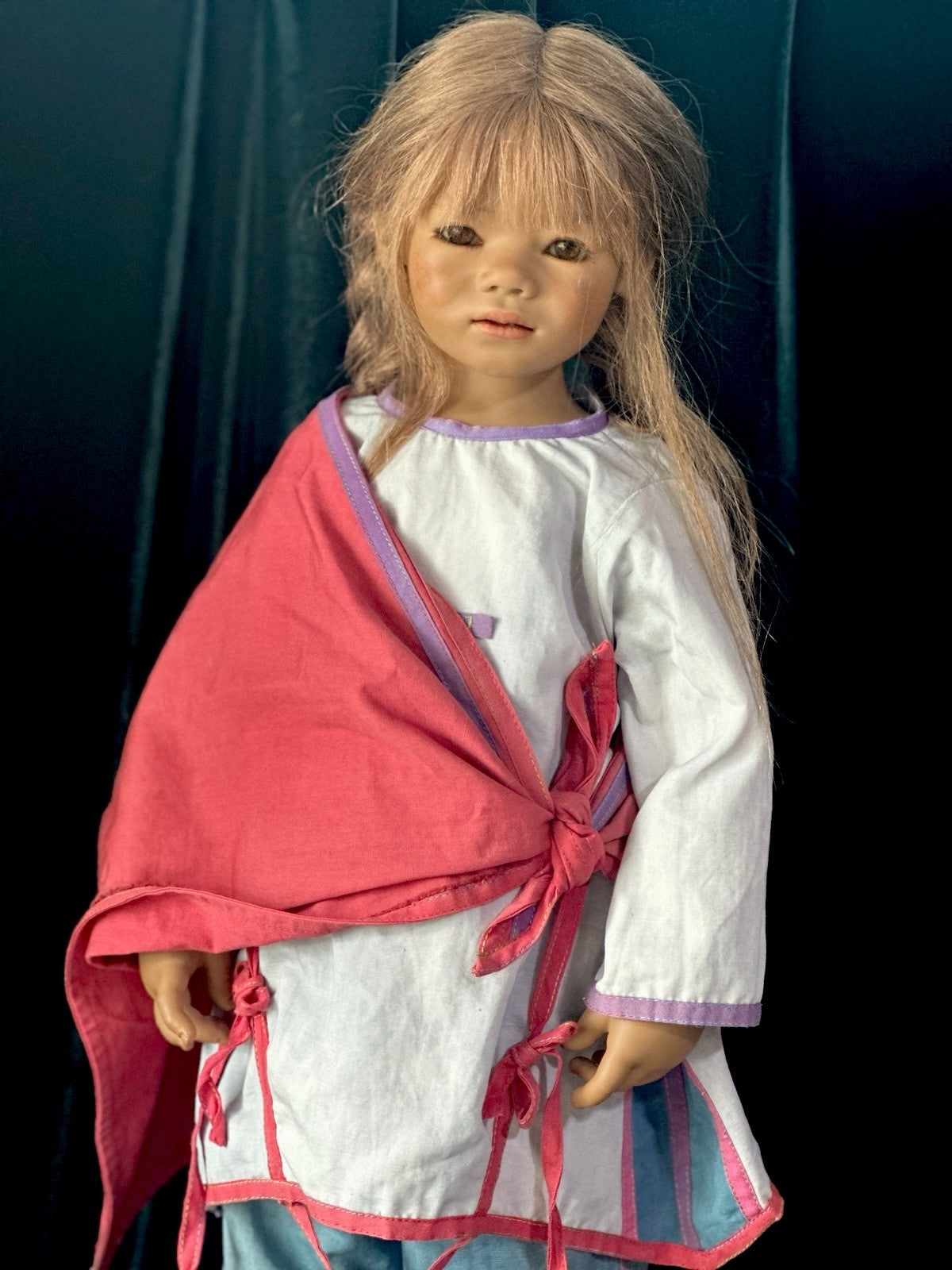 Collectible German Annette Himstedt Vinyl 32” Doll “Arapati” from Brazil LE 713