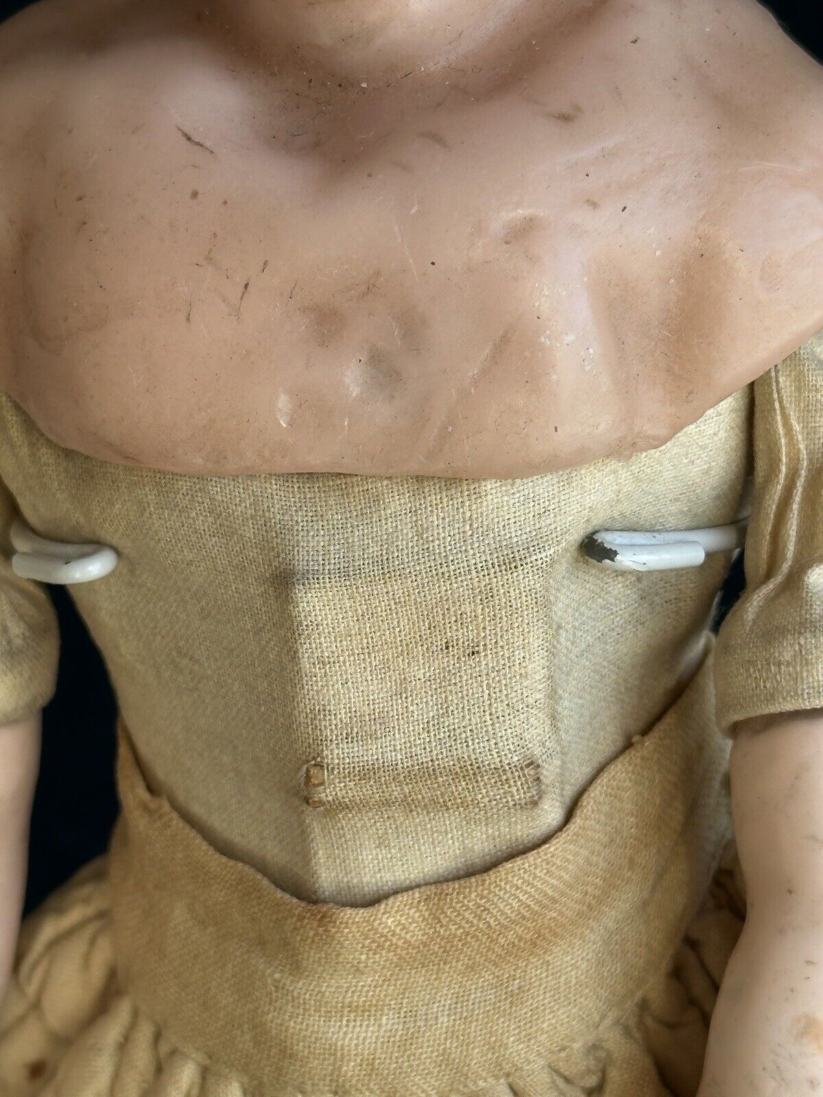 Antique German 12.5” Kestner (?) Wax Papier Mache Composition Child Doll