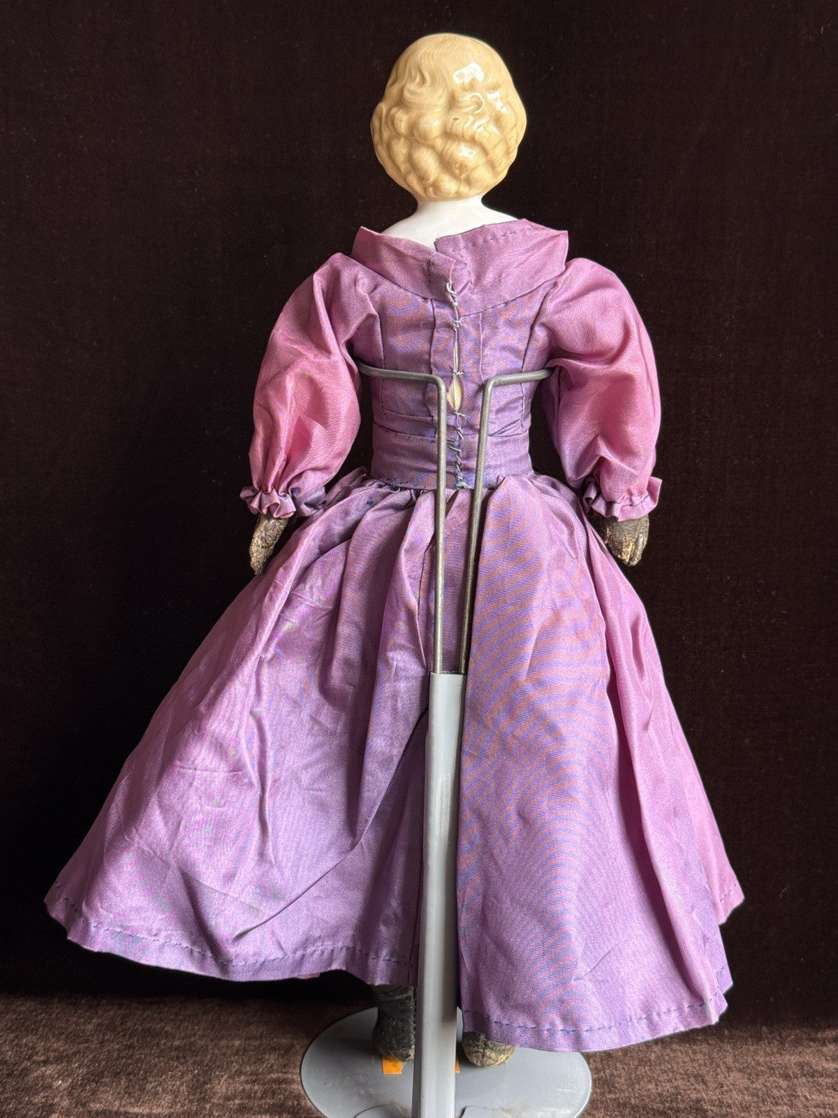 Antique German 15.5” Kling 188 China Shoulder Head Doll
