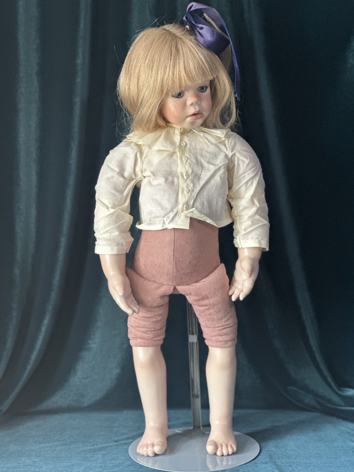 Collectible Artist Susan Krey Baby 24” Doll “Windy” Wax Over Porcelain LE 25