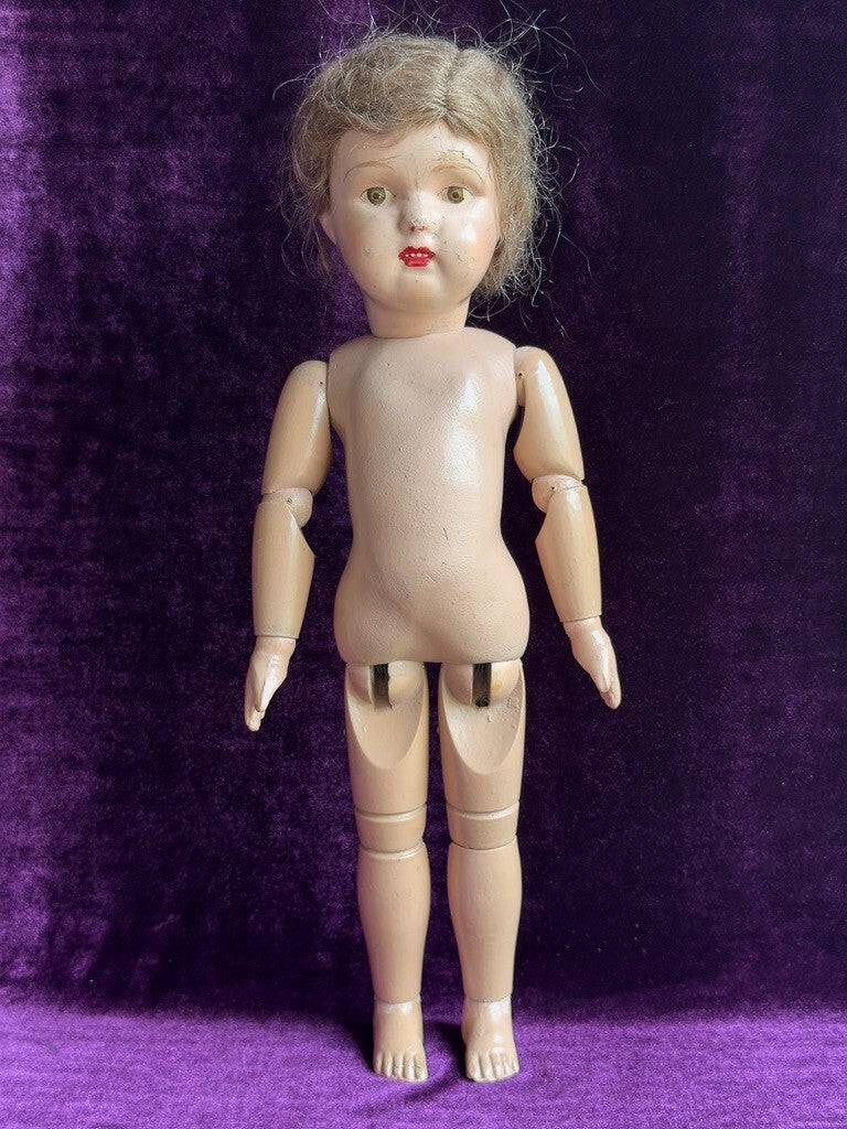 Antique American Schoenhut 16" Miss Dolly Wooden Jointed Doll