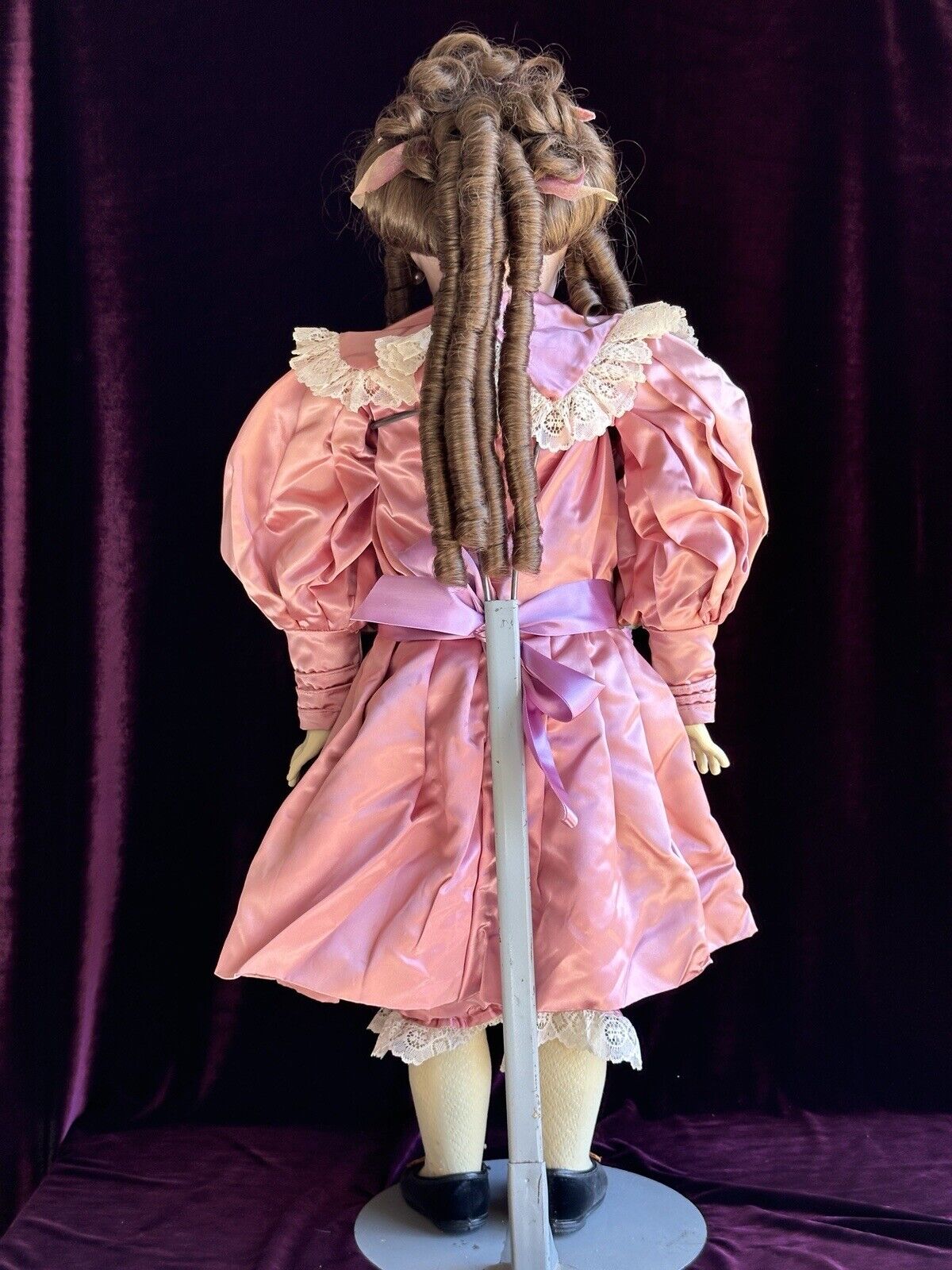 Large Vintage 31” Porcelain Reproduction of Antique French Fashion Doll