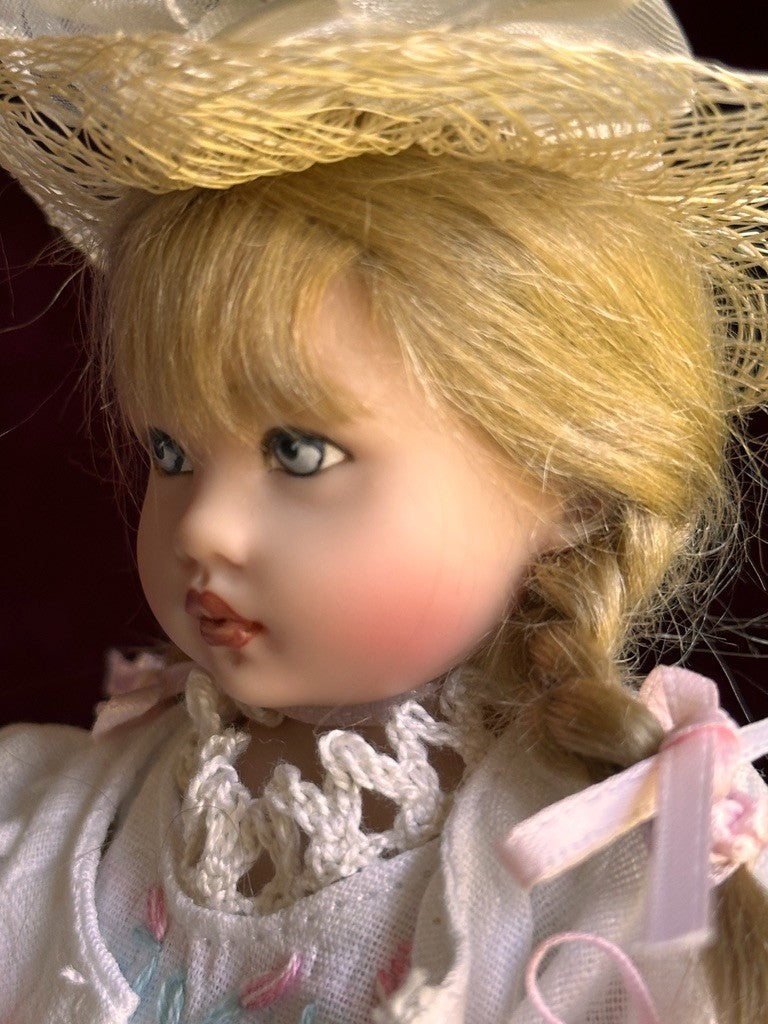 Collectible 7.5” Vinyl Pink Ribbon Riley Doll by Helen Kish LE 1000 Redressed