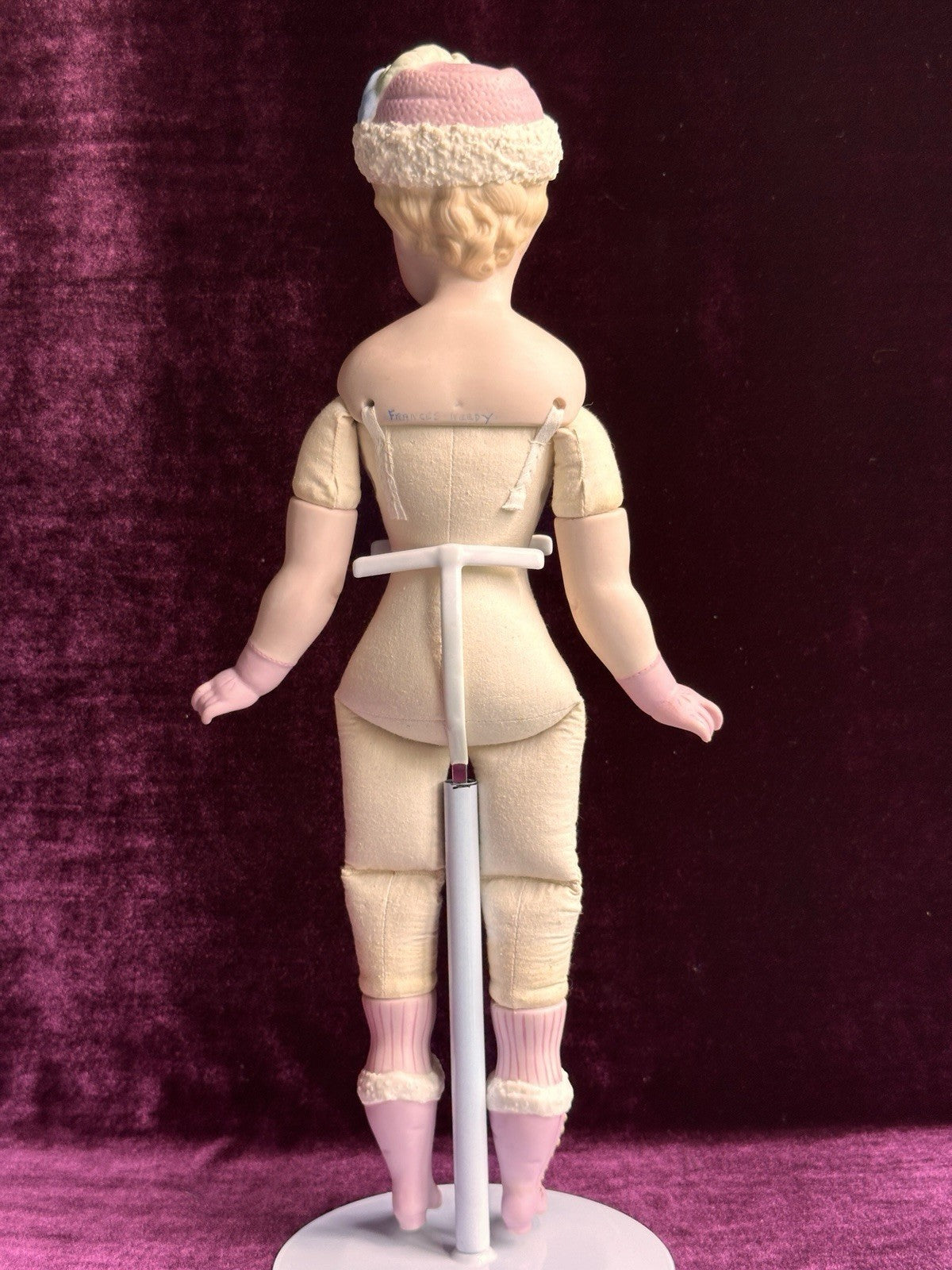 Rare Vintage 17.25” Artist Repro Porcelain Antique German Parian Style Doll